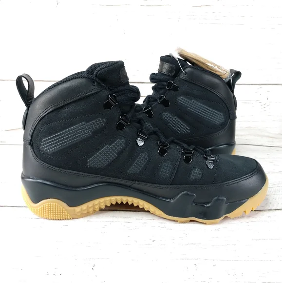 Air Jordan 9 Retro Boot NRG Black Light Brown Utility Activewear Sneakers - Picture 12 of 15